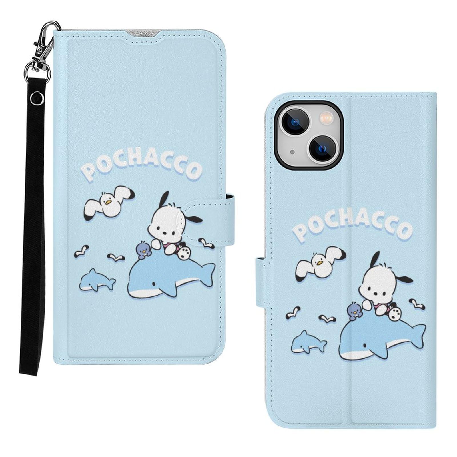 Amazon.co.jp: 適用 iPhone 14 Plus ケース 手帳型 ポチャッコ (3) PU